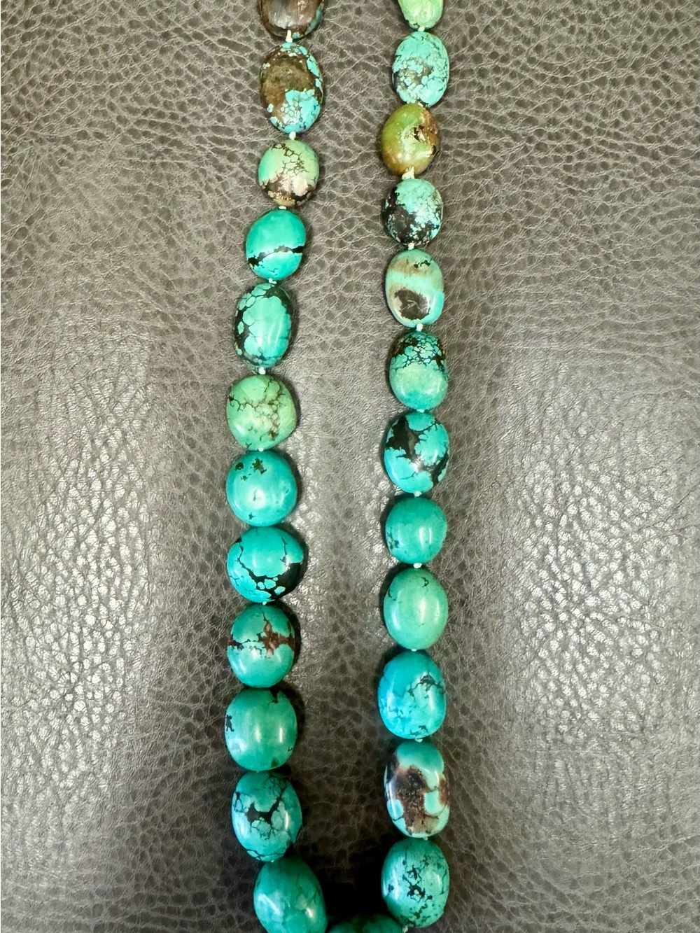 Turquoise Bead Necklace - Vibrant Blue-Green Statement